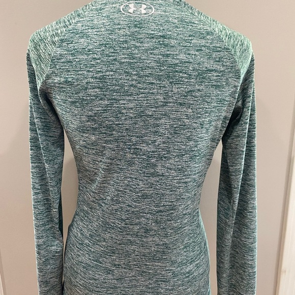 Under Armour Green Fitted Zippered Sweatshirt - Picture 2 of 3